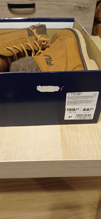 Trapery męskie FILA  kolor camel / brązowe rozmiar 41