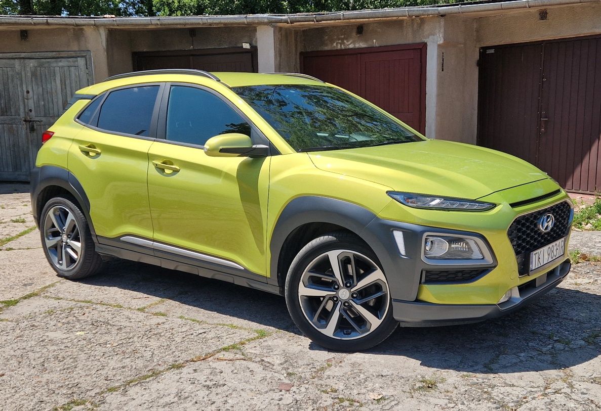 Hyundai Kona 2019, 1.6 CRDi 136KM, automat 4x4, 1wł, salon PL, bezwyp.