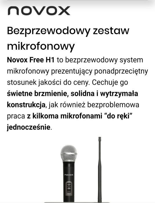 Bezprzewodowy mikrofon NOVOX