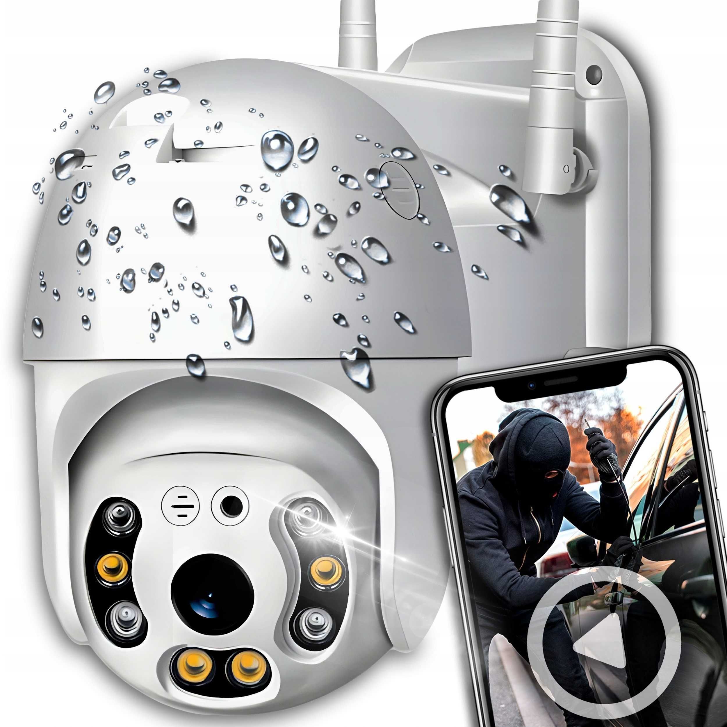zewnętrzna obrotowa kamera wifi ip smart fullhd 1080p zoom 4x detekcja