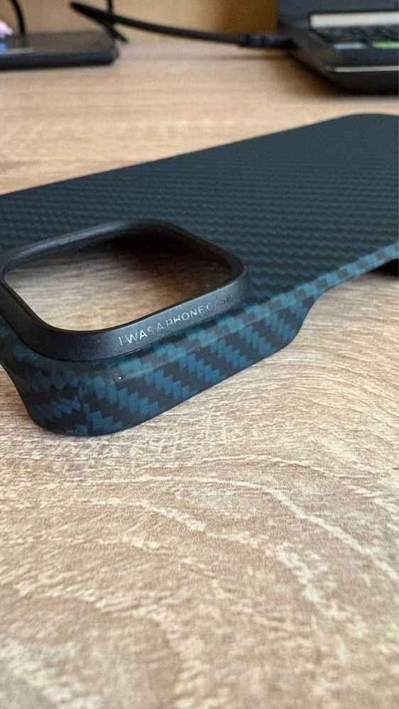 Чехол Pitaka MagEZ 3 Case для iPhone 15 (Black/Blue Twill)