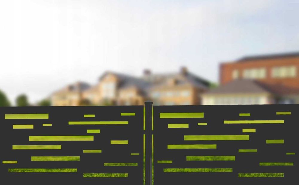 Nowoczesne ogrodzenia panel metalowy ażurowy pustak ogrodzeniowyJoniec