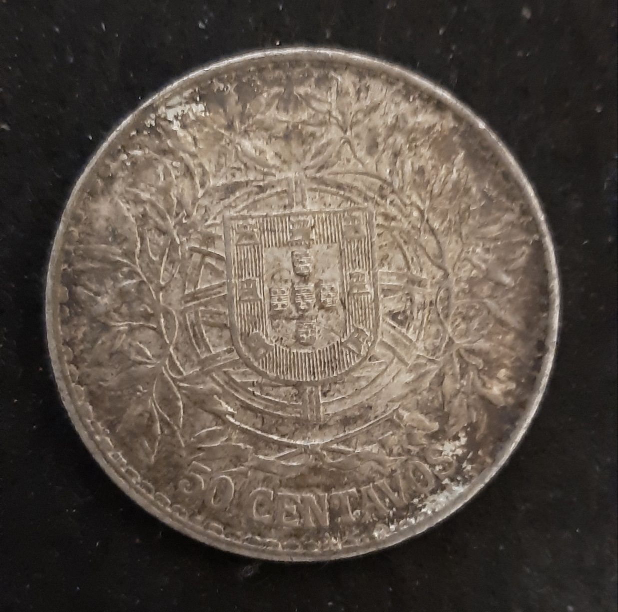 Moeda Prata 50 Centavos 1913