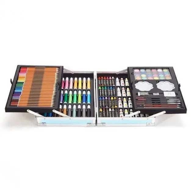 Набір для малювання в алюмінієвому чемодані Єдиноріг 145 предметів