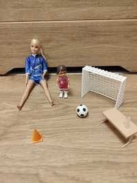 Lalka Barbie Zestaw Trenerka piłki nożnej i uczennica jak nowe