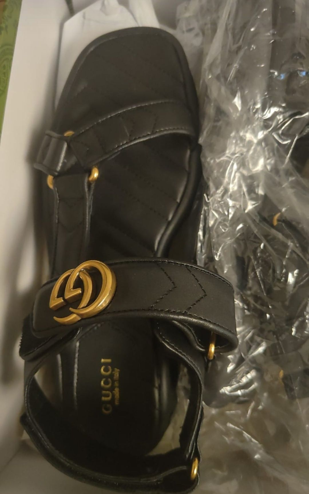 Gucci Marmont interlock sandałki r.39 skóra naturalna