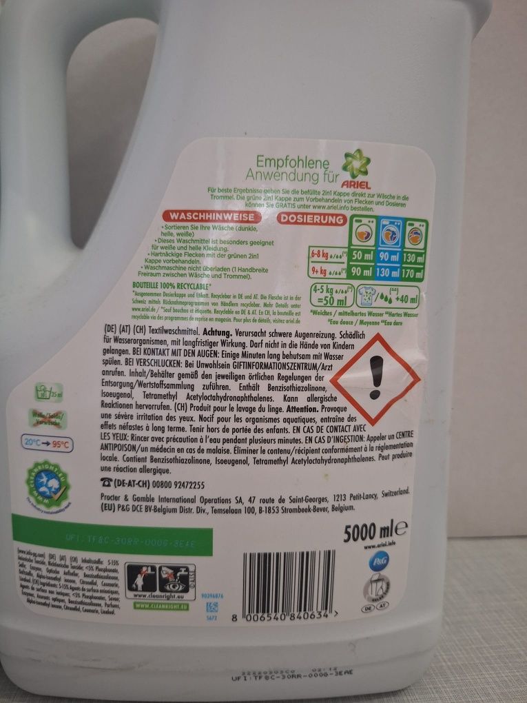 Żel do prania Ariel Color 5l Niemiecki