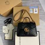 Nowe!!! Gucci marmont czarna torebka damska pudełko