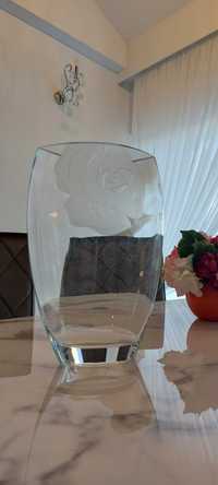 Piękny szklany wazon dekoracyjny, 30 cm