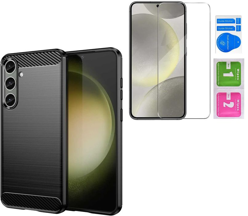 Etui Carbon do Samsung Galaxy S24 Plus + Szkło Hartowane na ekran