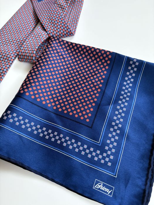 Краватка (галстук)+хустинка Brioni Оригінал