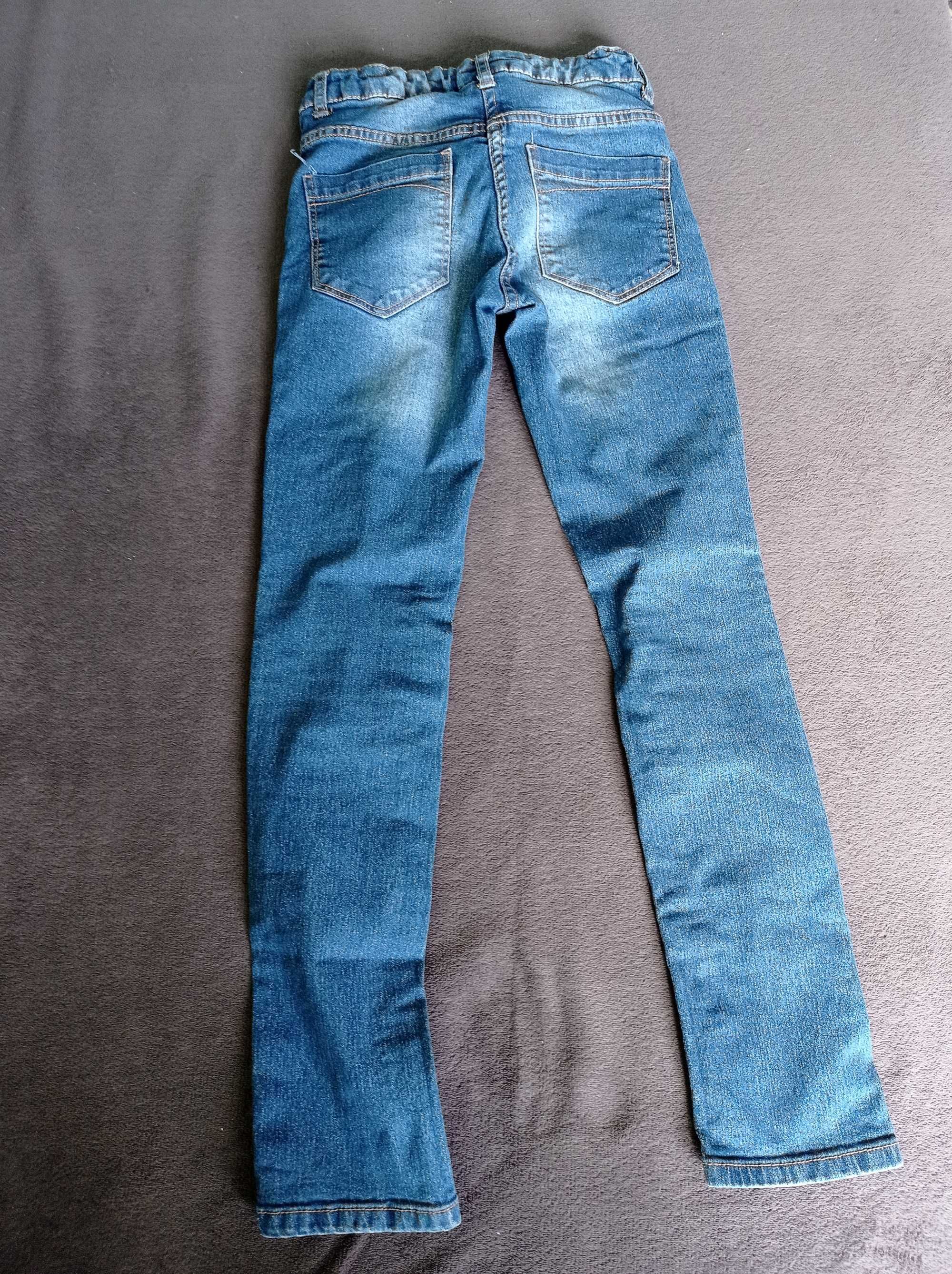 Spodnie jeans rurki r.140