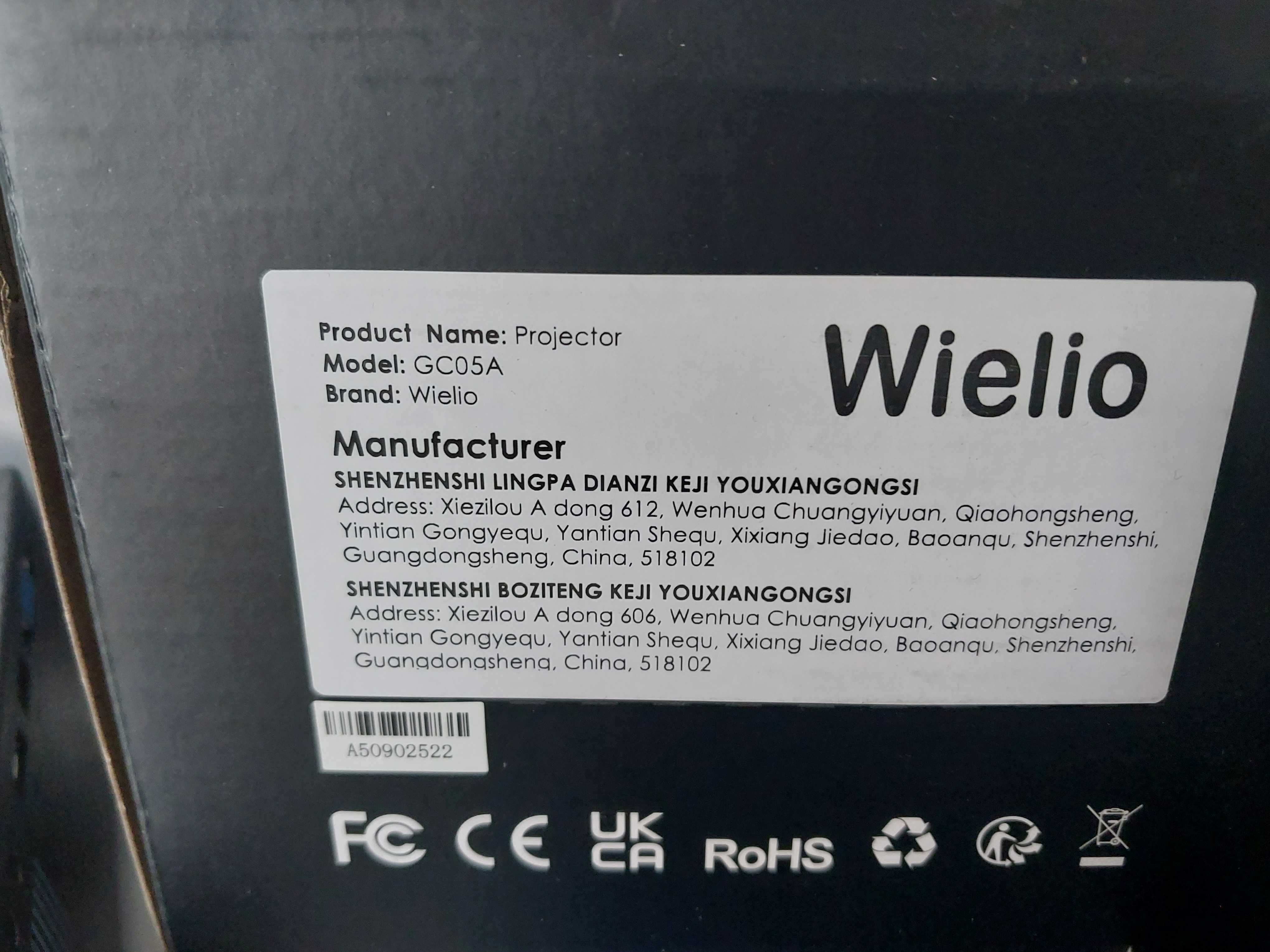 Projektor rzutnik Wielio GC05A native FHD 12000L WiFi bluetooth pilot
