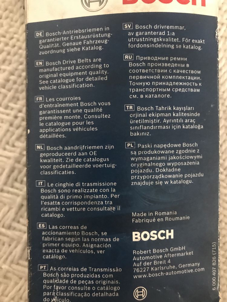 Bosch 6 Pk 2260 pasek klinowy wielorowkowy