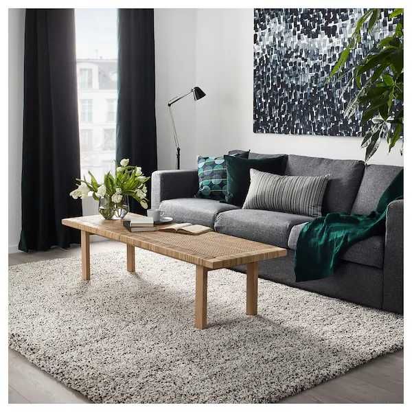 Tapete pelo comprido, branco, VINDUM, Ikea, 200x270 cm