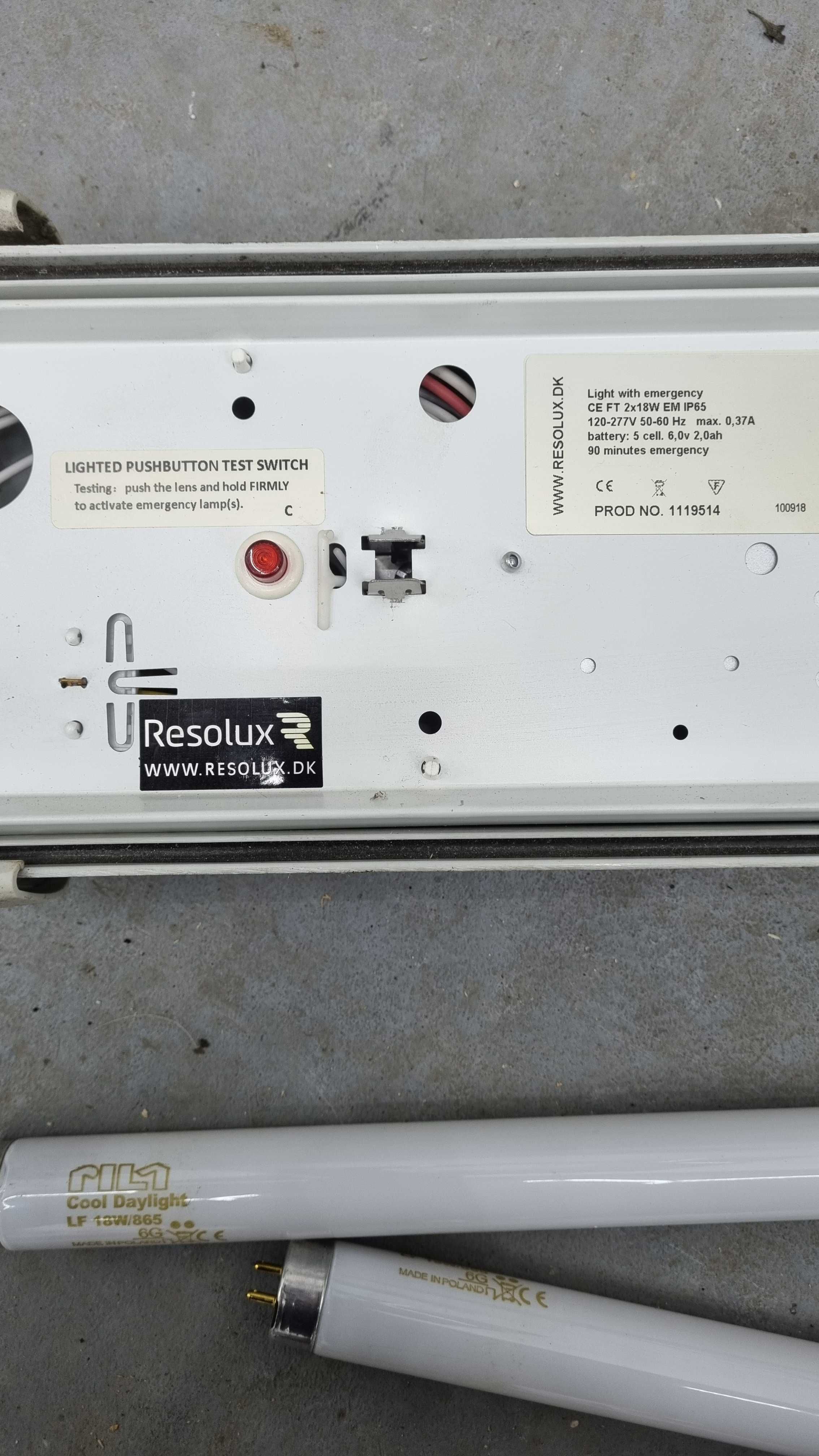 Lampy przemysłowe resolux emergency