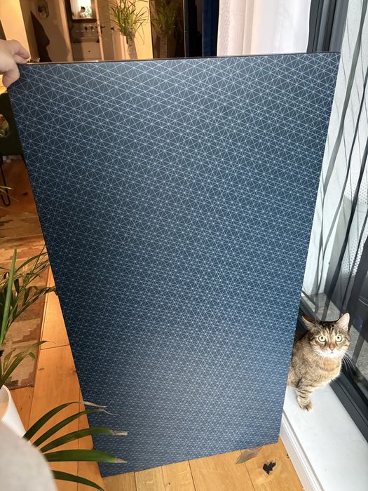 Blat do biurka czarny granatowy z wzorem