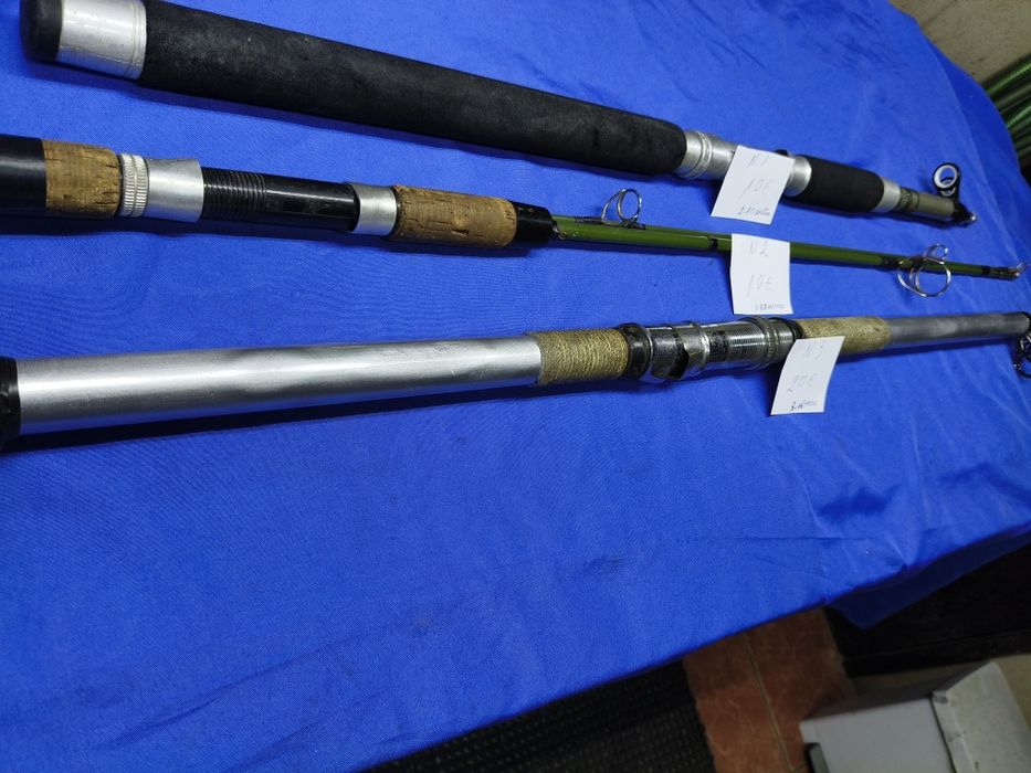 Vendo estas canas de pesca os preços estão marcados nas canas