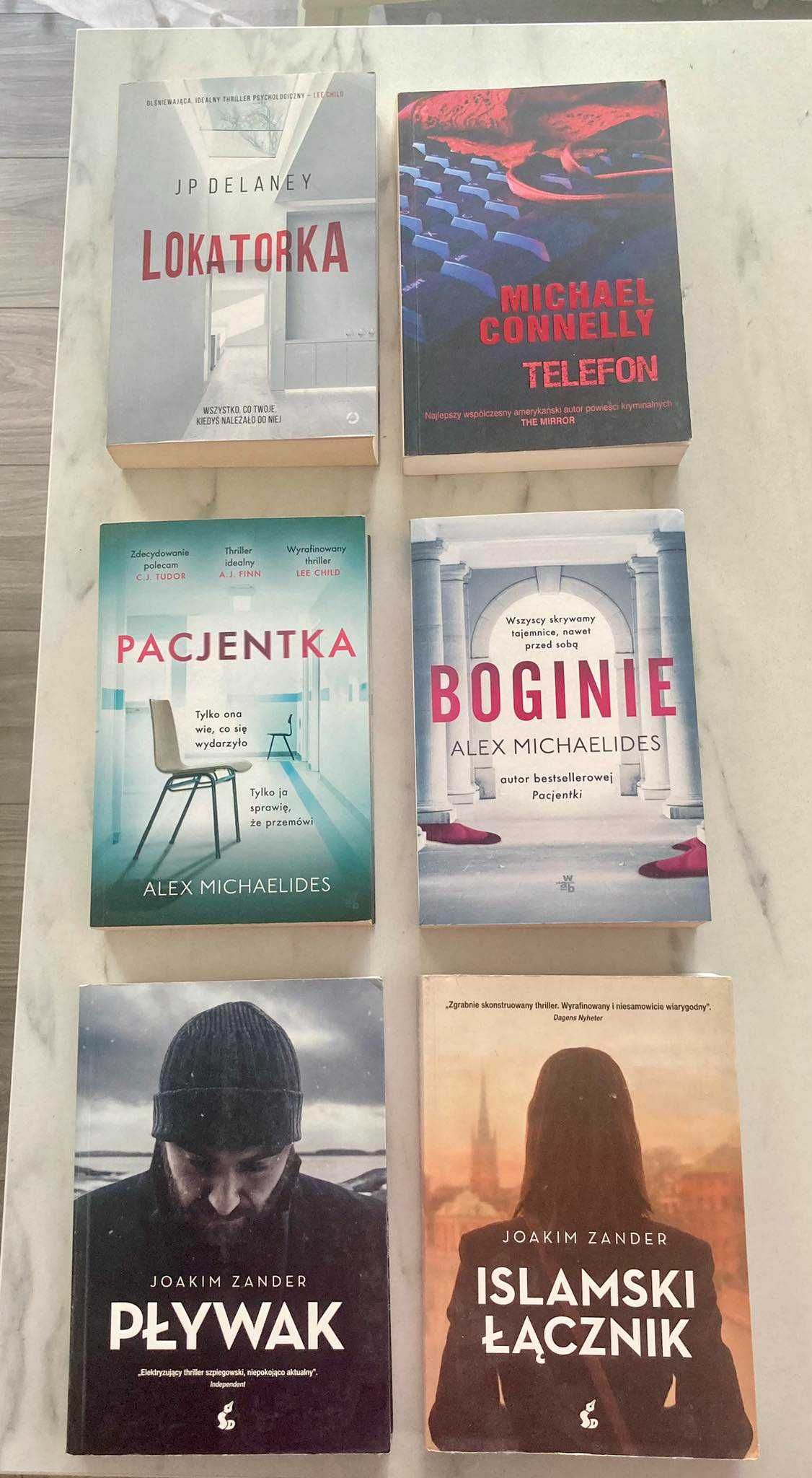 Komplet 6 książek, kryminał/thriller m. in. Boginie - Michaelides Alex