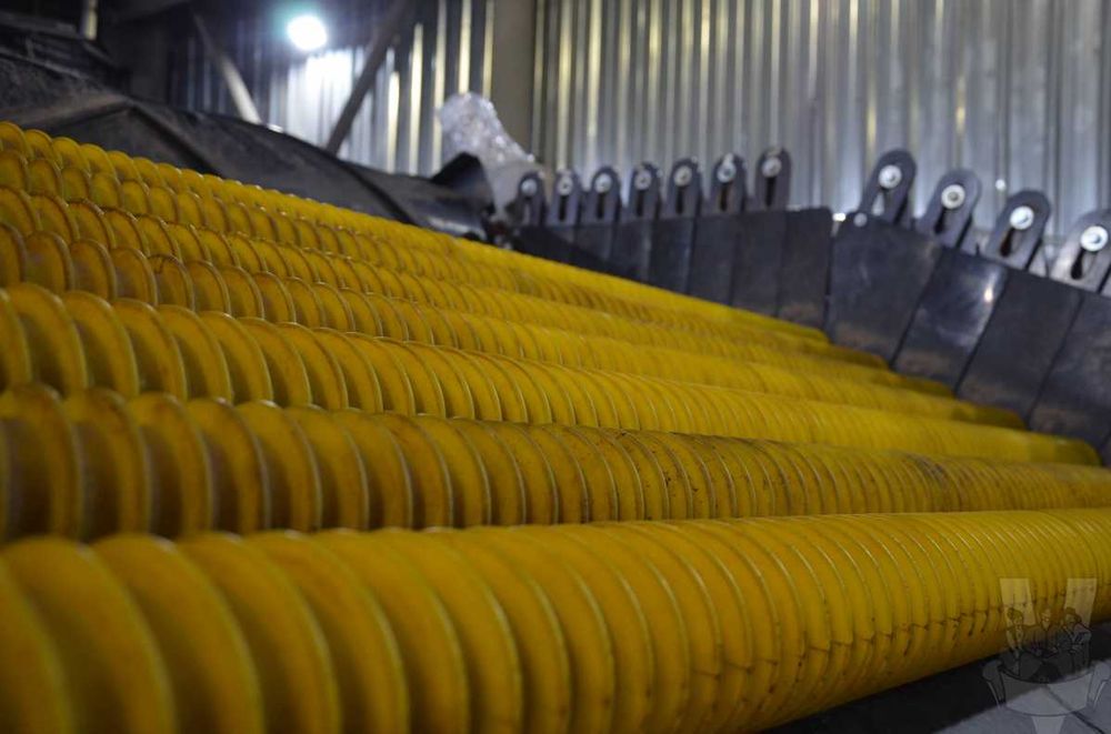 Спіральний вал поліуретановий сортувальної машини. сортування картоплі