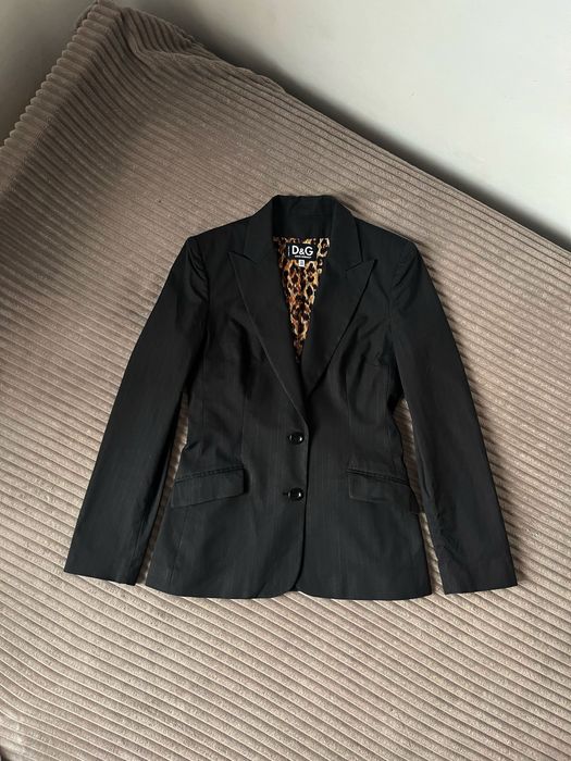 Класичний піджак жакет чорний dolce&gabbana у смужку