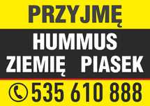 Udostępnie teren pod wywóz hummusu ziemi piasku za darmo