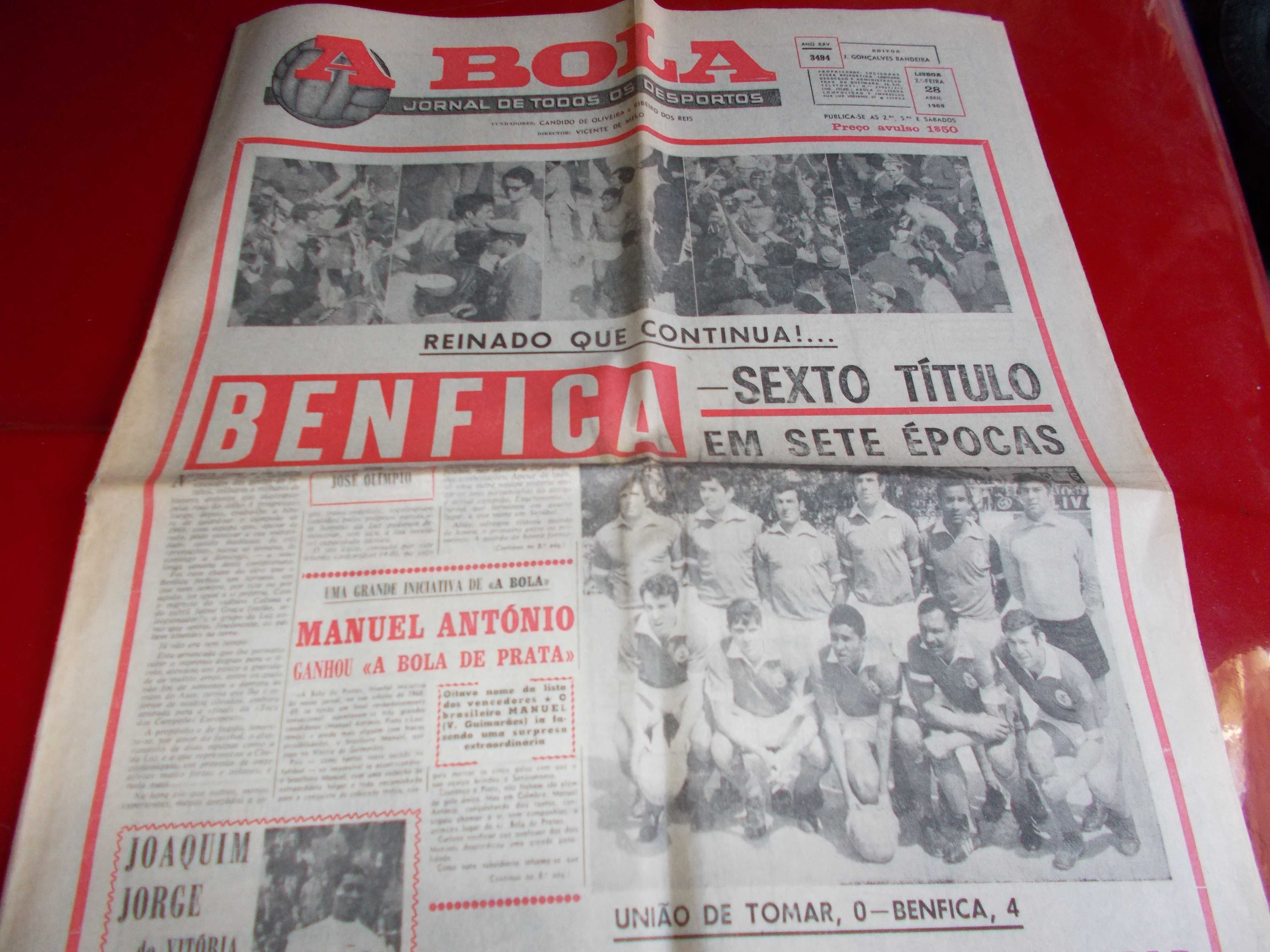 A Bola Benfica Campeão. Manuel António Bola Prata. J. Jorge o maior..