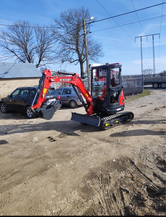 Wynajem minikoparki excat koparki oraz koparko-ładowarki