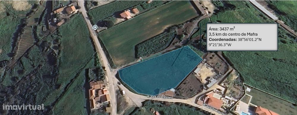 Terreno Rústico de 3437m² para Arrendar (Gonçalvinhos, Mafra)