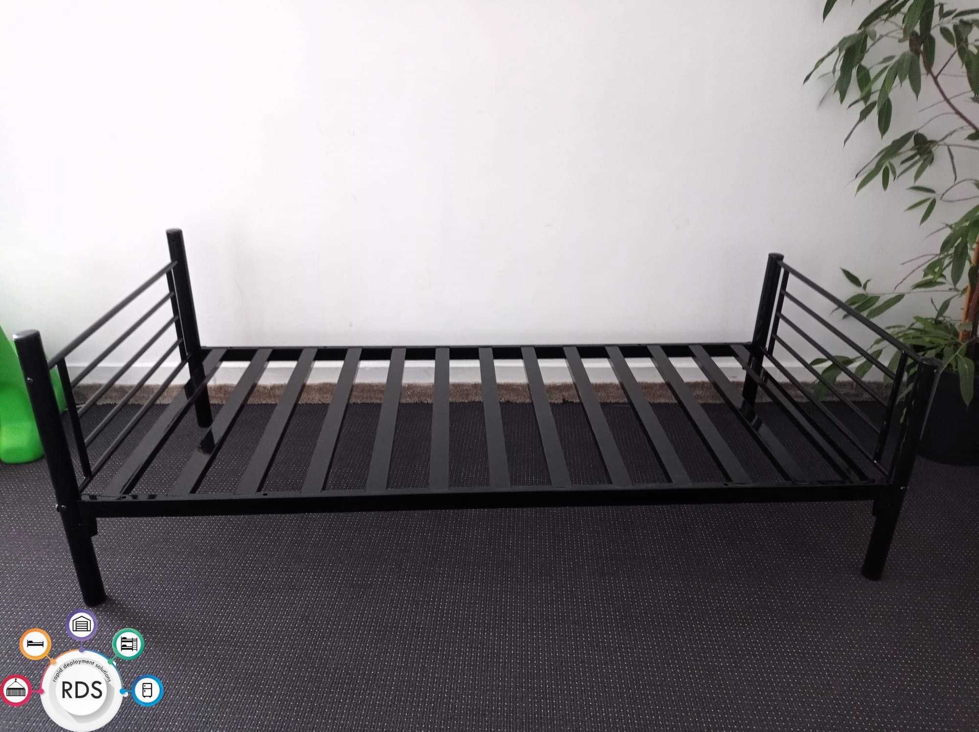 Łóżko piętrowe metalowe wojskowe kwaterowe hostelowe motelowe 90x200