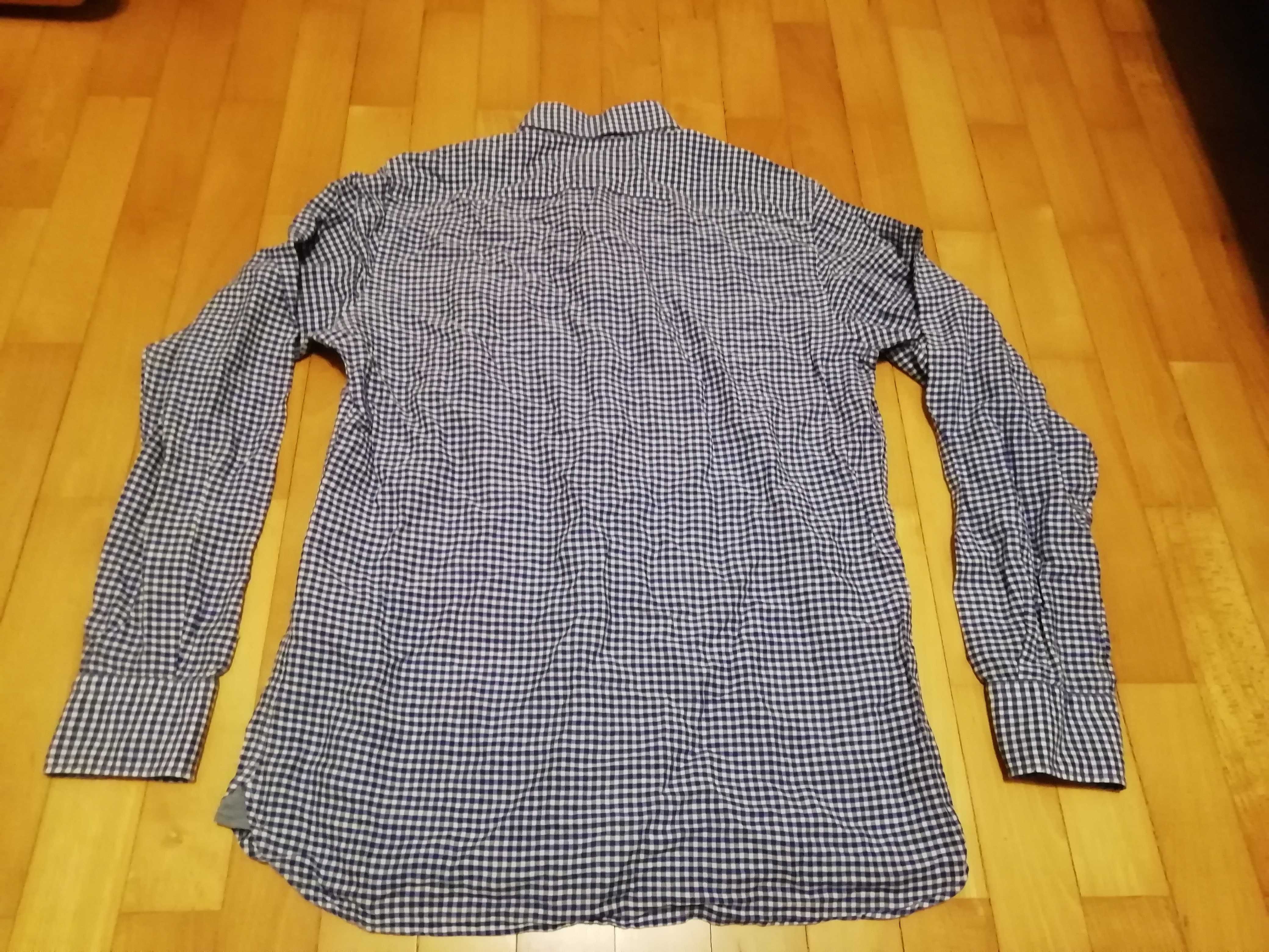 Męska koszula w kratkę Massimo Dutti Casual Fit długi rękaw M