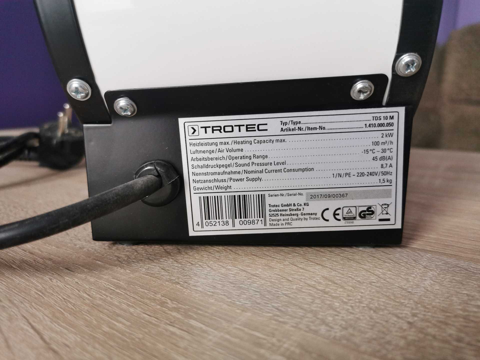 Trotec Nagrzewnica Grzejnik Ceramiczna Tds 10M 2kw NIEZNISZCZALNA grza