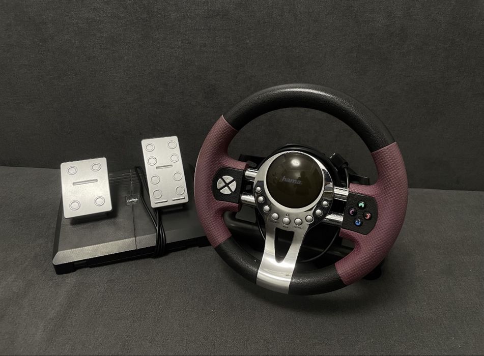 Ігровий руль з педалями Hama V5