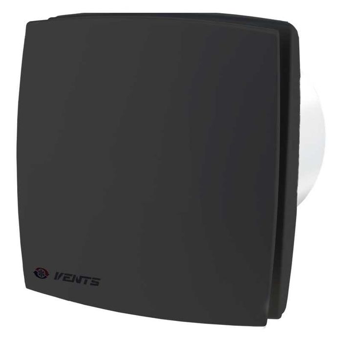 Вентилятор осьовий ВЕНТС 100 ЛД Чорний Графіт Дизайн на підшипниках