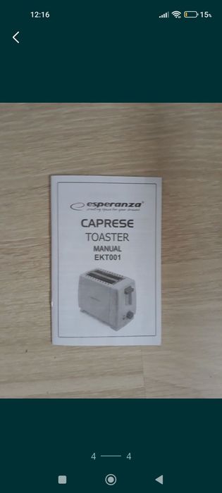 Toster Esperanza biały 700 W