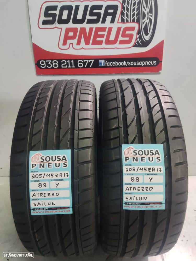 2 pneus semi novos 205-45r17 oferta dos portes
