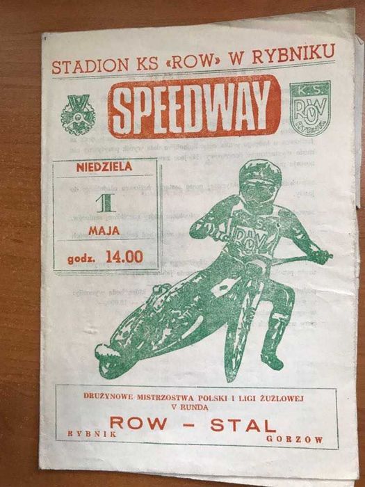 Program żużlowy DMP I Ligi RKM Rybnik - Stal Gorzów [Rybnik, 1988r.]