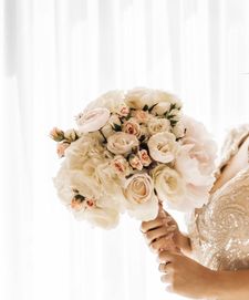 bukiet sztuczne kwiaty biały różowy WYNAJEM ozdoba ślub wesele