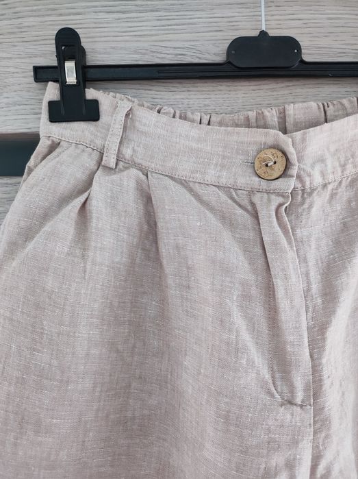 Bermudy spodenki lniane L