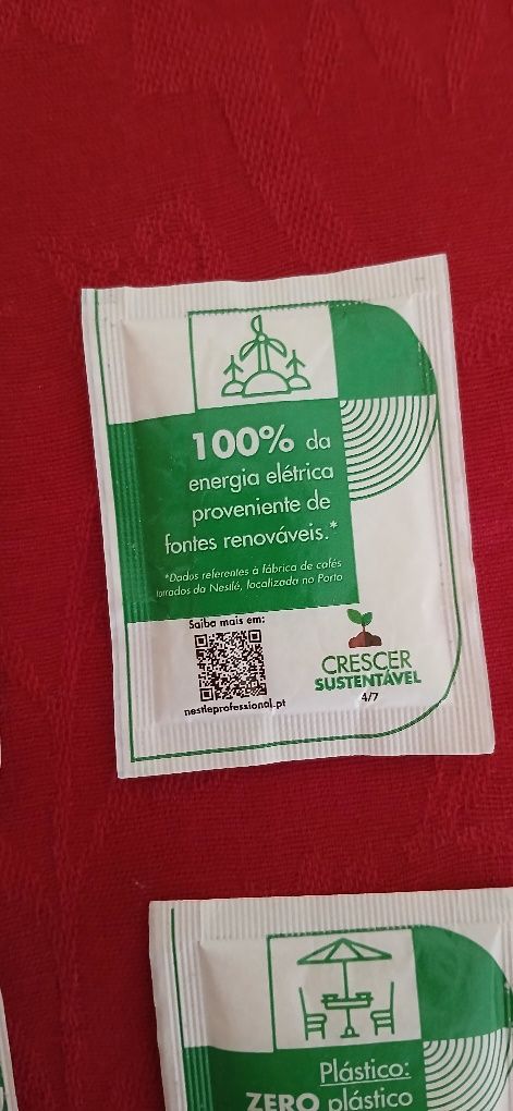 Pacotes de açúcar Crescer Sustentável