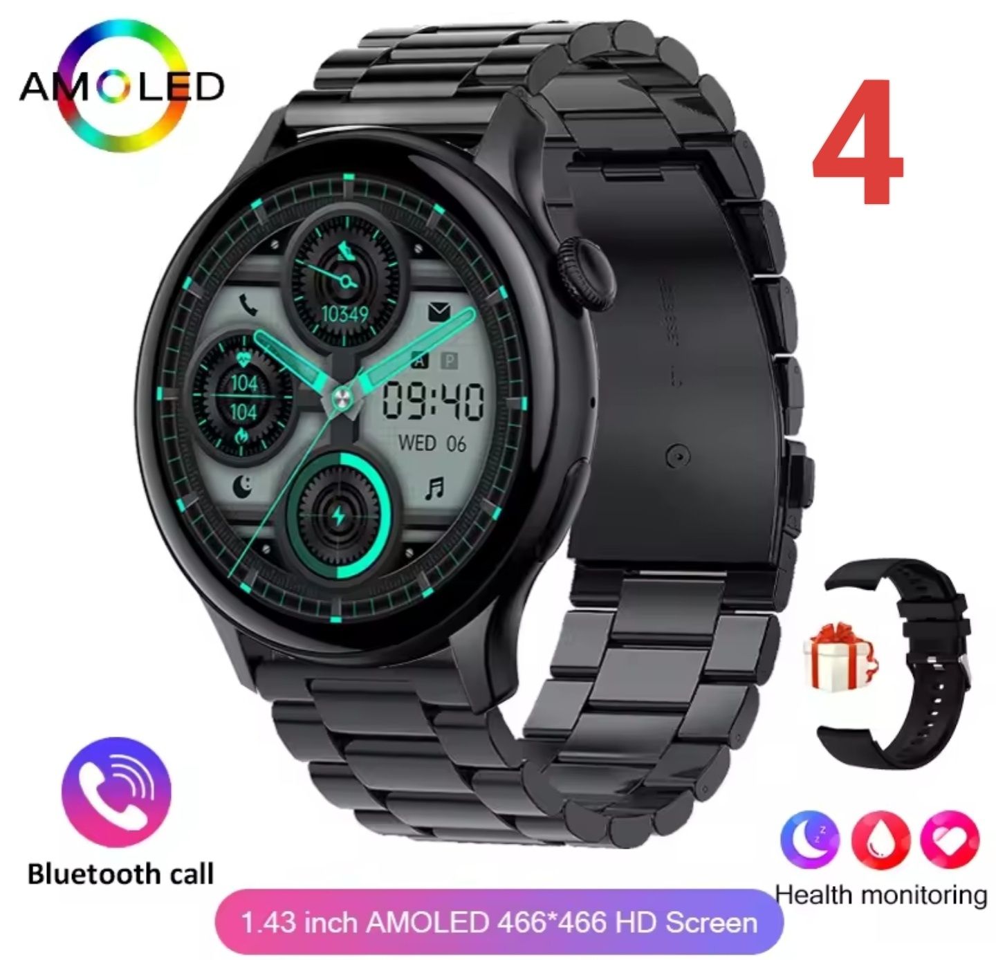 Relógio Smartwatch NFC AMOLED