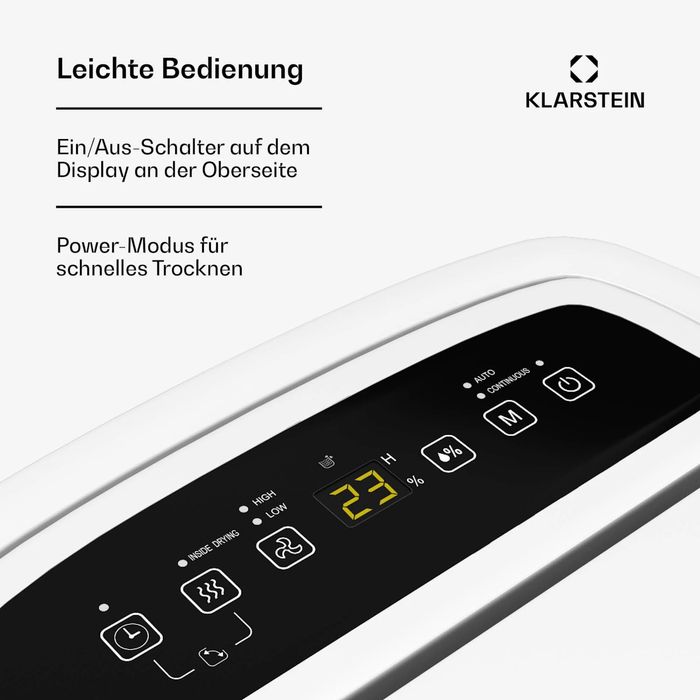 Осушувач повітря Klarstein DryFy 20L/добу Німеччина