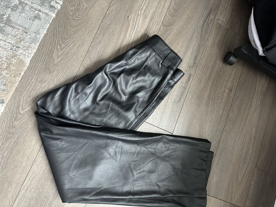 Шкіряні штани zara зара 36 розмір