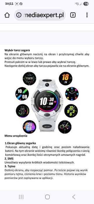 Nowy Smartwatch bialy