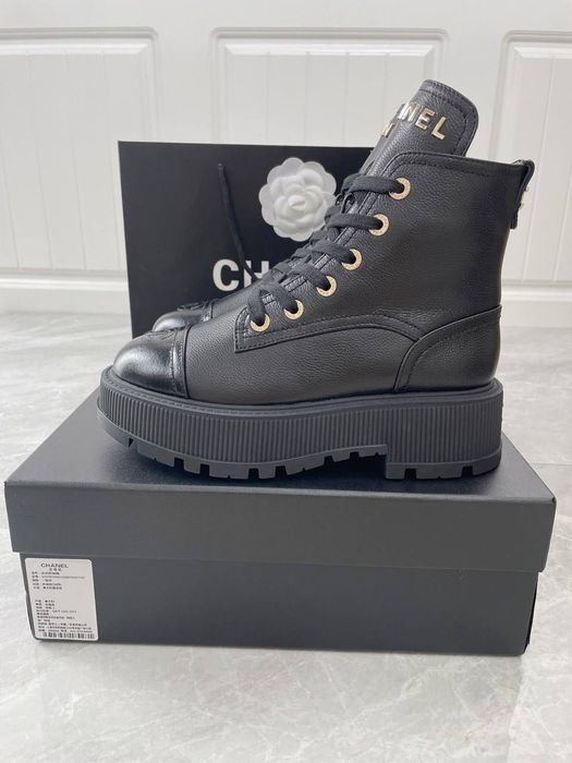 Skórzane Botki Chanel ! Premium jakość! Cały komplet 36-41