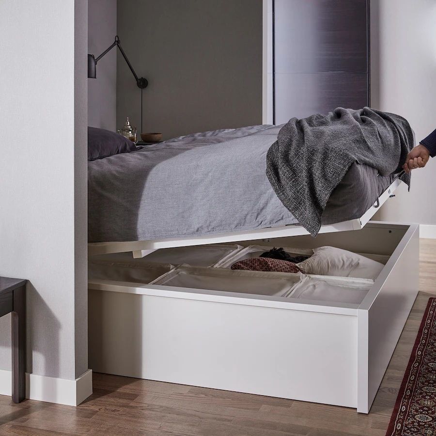Łoże ikea z pojemnikiem