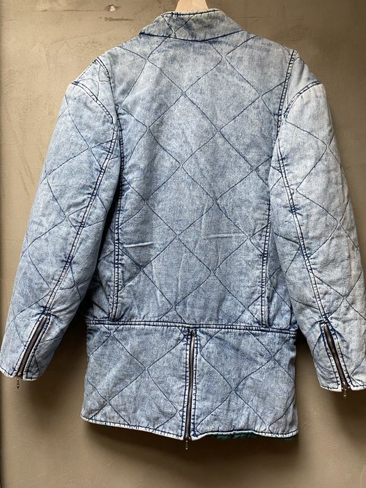 Marmurkowa jeansowa kurtka vintage unikat