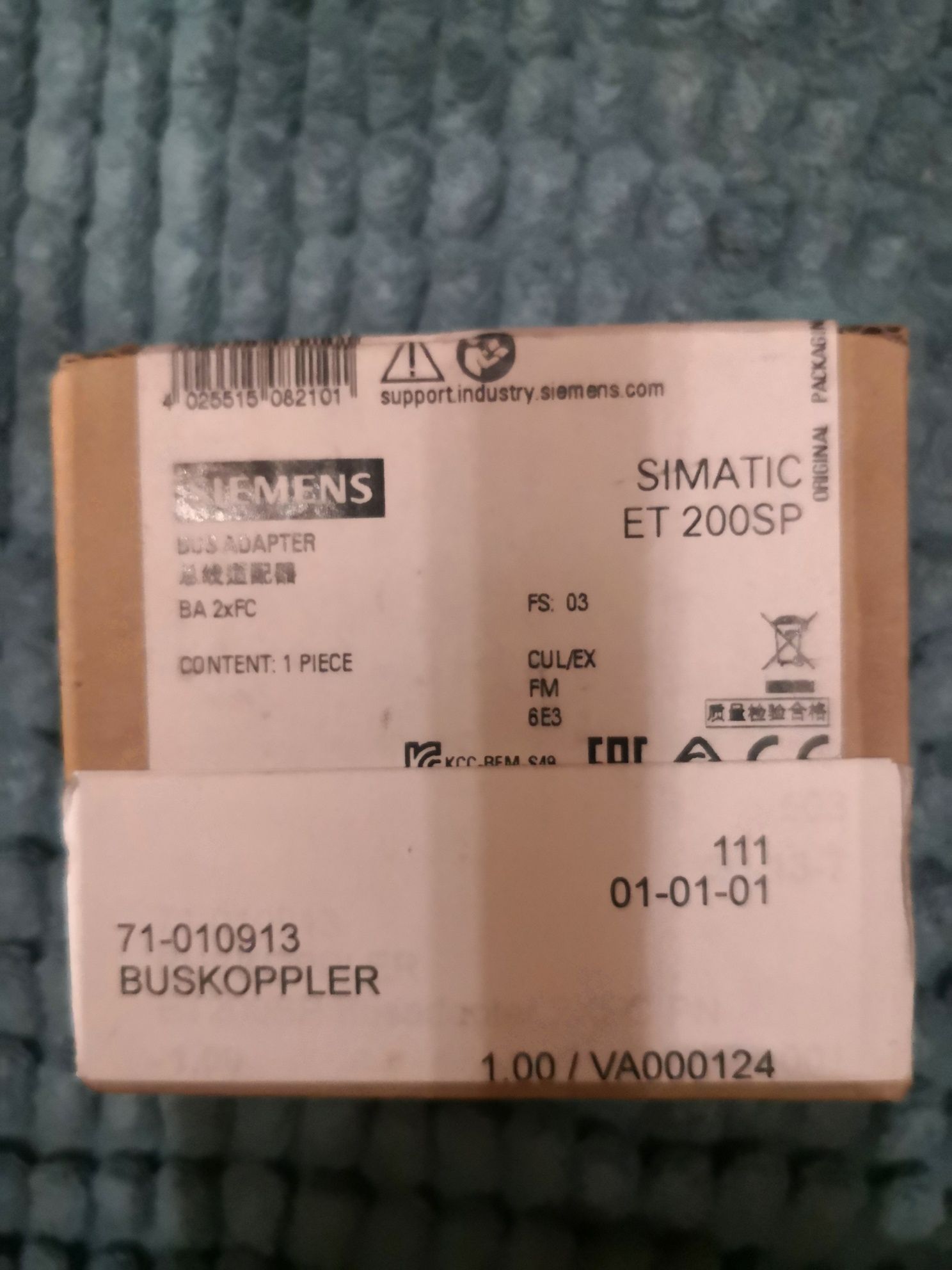 Simens Simatic Et200sp bus adapter Ba 2xFC