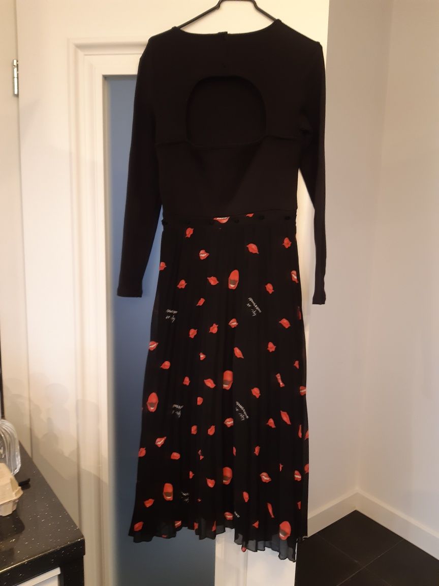DESIGUAL S/m nowa sukienka maxi plisowana