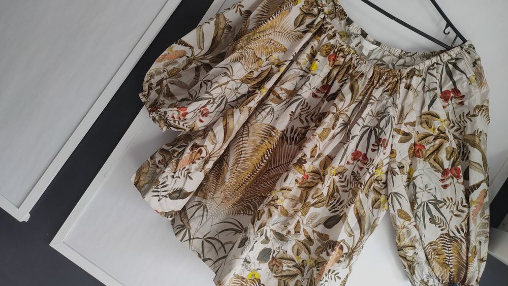 Bluzka z motywem liści H&M XL